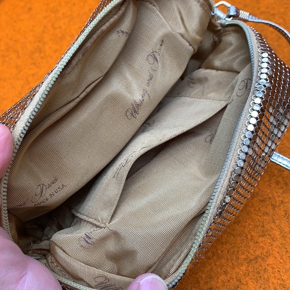 Whiting & Davis Vintage Gold Metal Crossbody Bag RARE - Picture 10 of 12